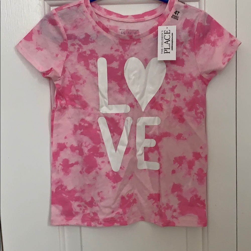 NWT 4T children’s place pink “love” tee